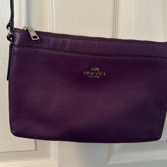 Coach Crossbody Bag OS Color Purple Silver - Picture 4 of 12